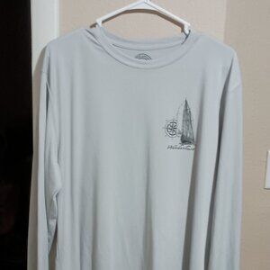 Vapor Apparel Wanderlust Long O Fishing/Swim Shirt Size XL Gray UPF 50+